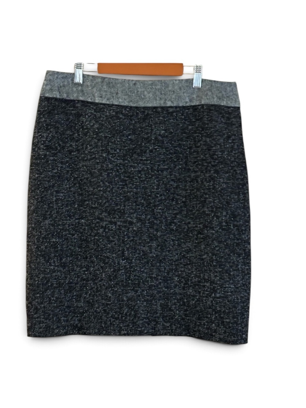 Liz Claiborne Black and Gray Wool Blend Pencil Skirt